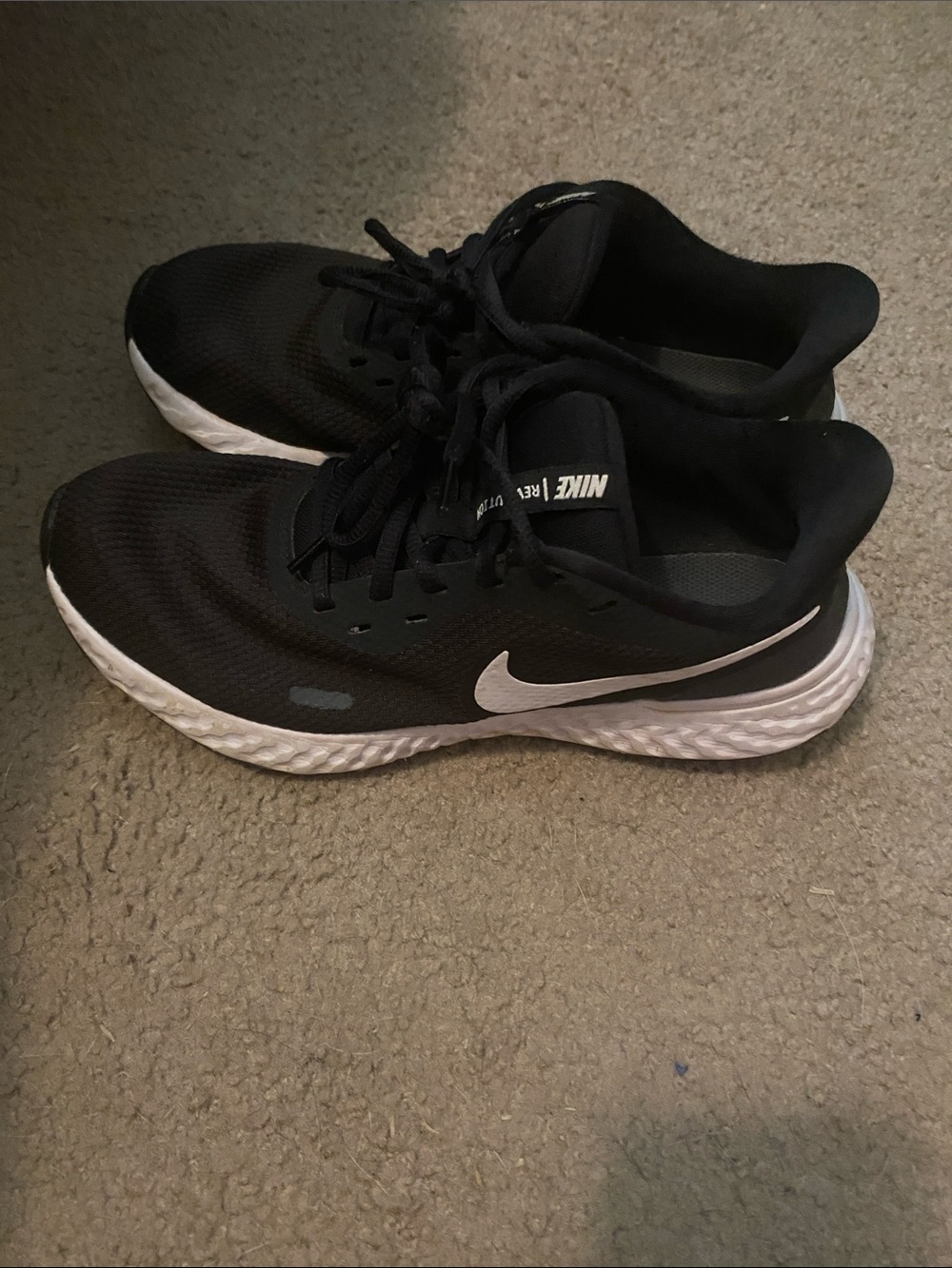 Nike Black and White Women's Running Shoes
